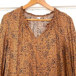 Old Navy leopard print tiered midi dress